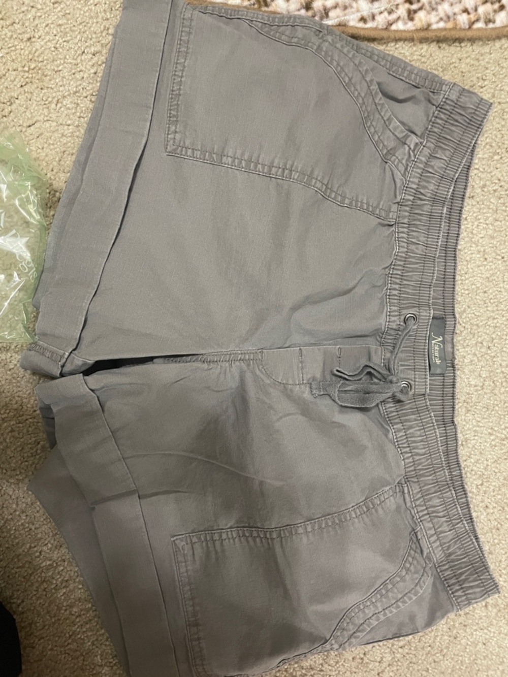 Natural Reflections Gray Elastic-Waist Casual Shorts